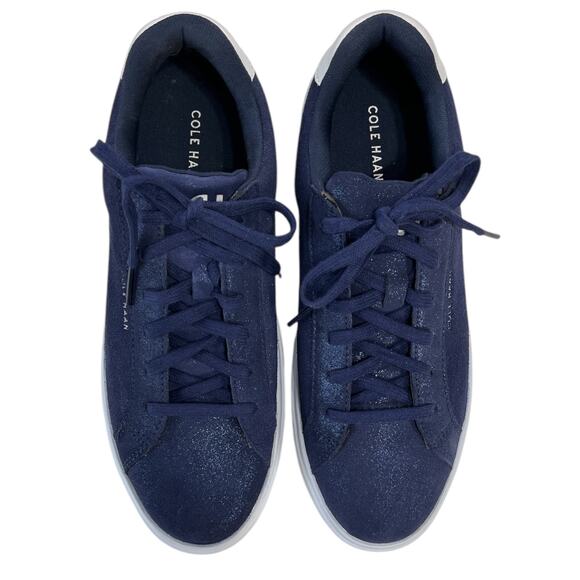 Cole Haan GC Daily Suede Sneaker Navy Blue Crosscourt Womens sz 9 - Picture 6 of 14